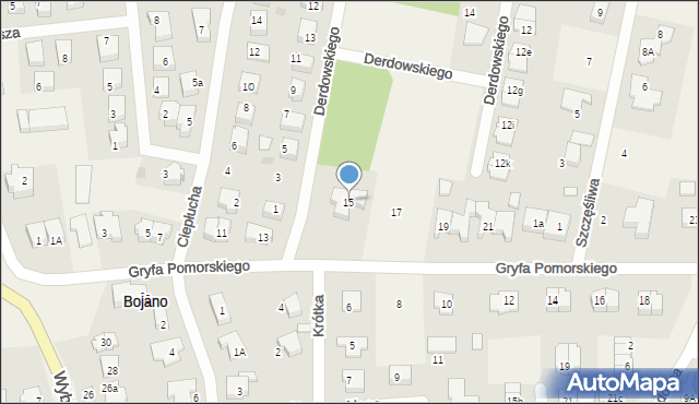 Bojano, Gryfa Pomorskiego, 15, mapa Bojano