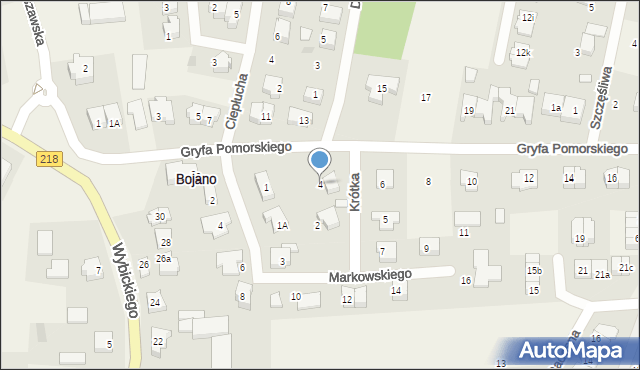 Bojano, Gryfa Pomorskiego, 4, mapa Bojano