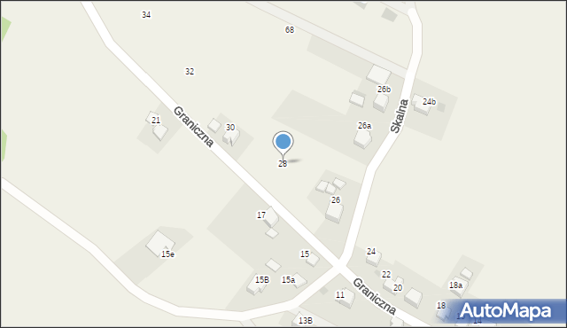 Bolęcin, Graniczna, 28, mapa Bolęcin