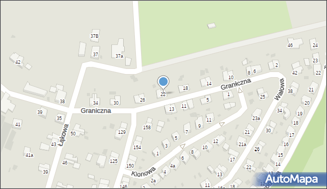 Bolesławiec, Graniczna, 22, mapa Bolesławca