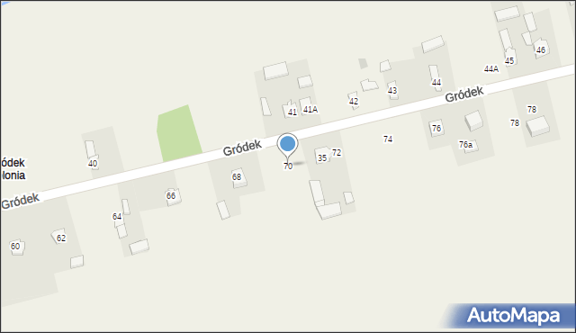 Borkowice, Gródek, 70, mapa Borkowice