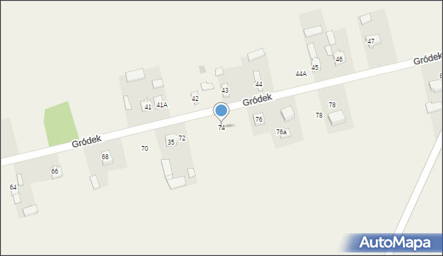 Borkowice, Gródek, 74, mapa Borkowice