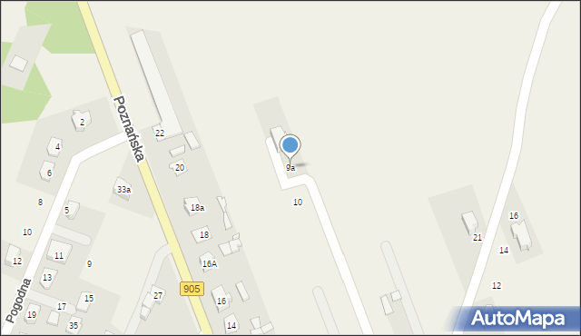 Boronów, Grabińska, 9a, mapa Boronów