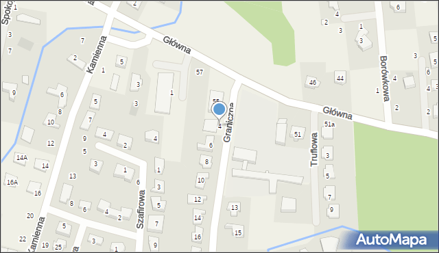 Borówiec, Graniczna, 4, mapa Borówiec