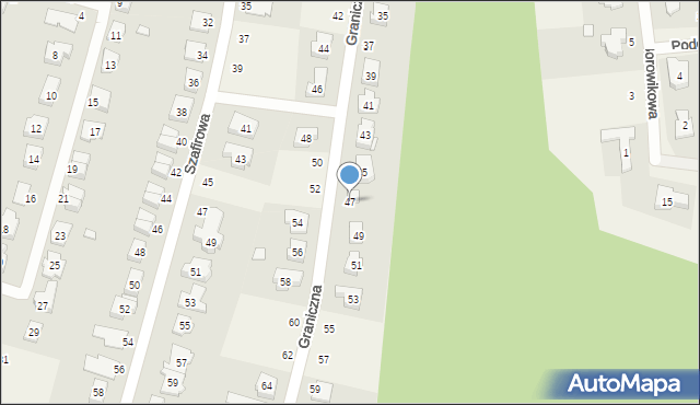 Borówiec, Graniczna, 47, mapa Borówiec