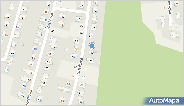 Borówiec, Graniczna, 51, mapa Borówiec