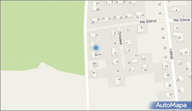 Borówiec, Gruszkowa, 3A, mapa Borówiec