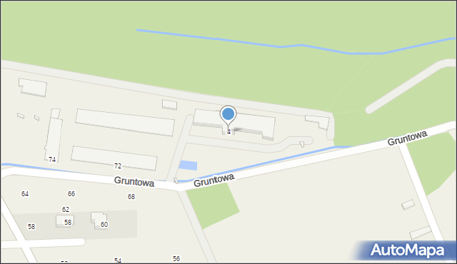 Borowina, Gruntowa, 4, mapa Borowina