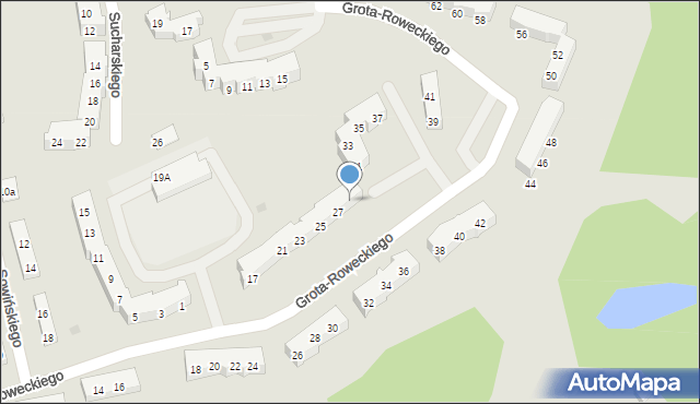 Braniewo, Grota-Roweckiego Stefana, gen., 29, mapa Braniewo