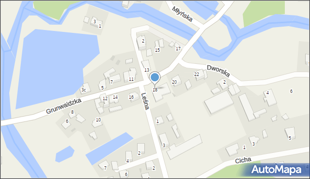 Bratian, Grunwaldzka, 18, mapa Bratian