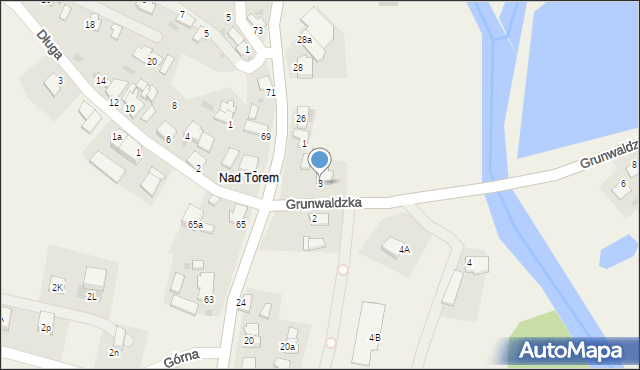 Bratian, Grunwaldzka, 3, mapa Bratian