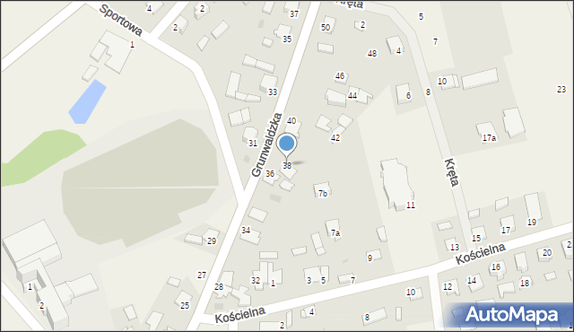 Bratian, Grunwaldzka, 38, mapa Bratian