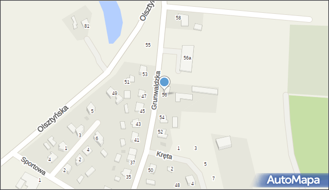 Bratian, Grunwaldzka, 56, mapa Bratian