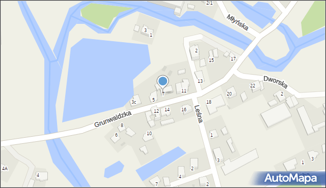 Bratian, Grunwaldzka, 7, mapa Bratian