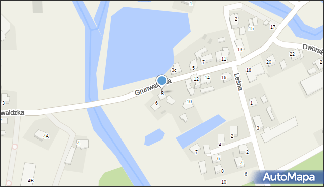 Bratian, Grunwaldzka, 8, mapa Bratian