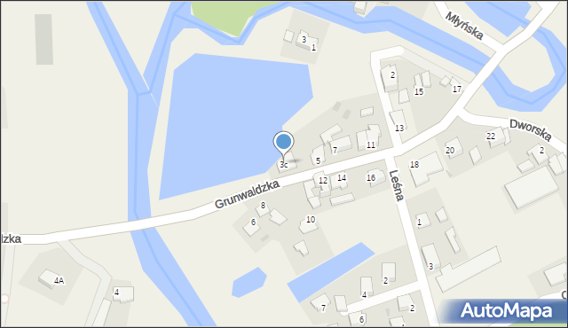 Bratian, Grunwaldzka, 3c, mapa Bratian