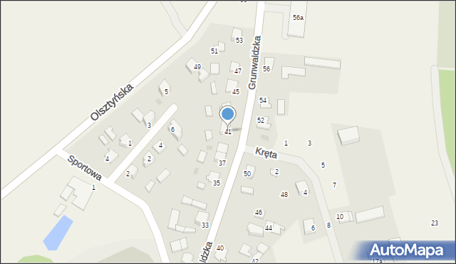 Bratian, Grunwaldzka, 41, mapa Bratian