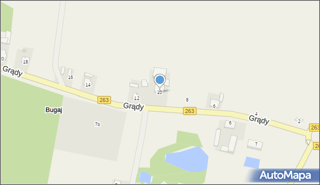 Brdów, Grądy, 10, mapa Brdów