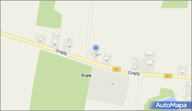 Brdów, Grądy, 16, mapa Brdów