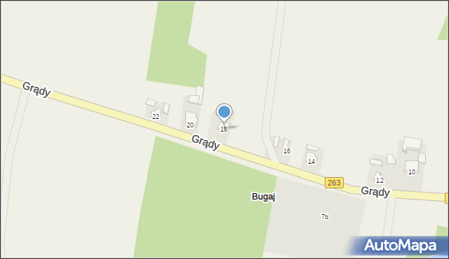 Brdów, Grądy, 18, mapa Brdów