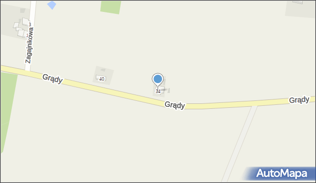 Brdów, Grądy, 34, mapa Brdów