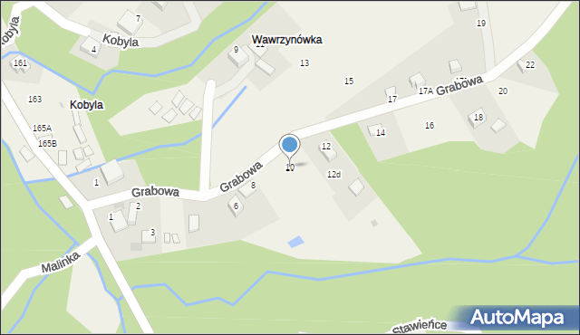 Brenna, Grabowa, 10, mapa Brenna