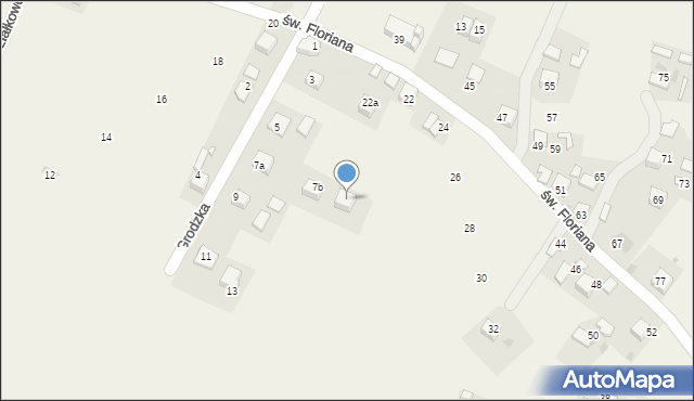 Brodła, Grodzka, 7c, mapa Brodła