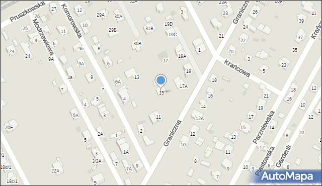 Brwinów, Graniczna, 15, mapa Brwinów
