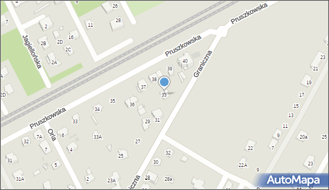 Brwinów, Graniczna, 33, mapa Brwinów