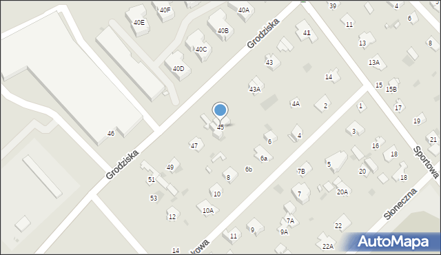 Brwinów, Grodziska, 45, mapa Brwinów