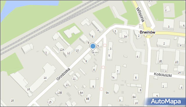 Brwinów, Grodziska, 7, mapa Brwinów
