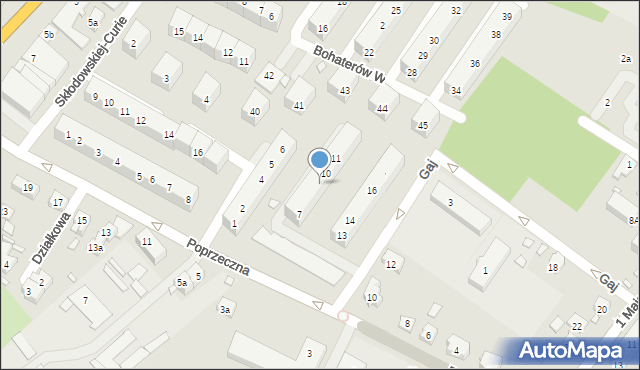 Brzeg, Grota-Roweckiego Stefana, gen., 9, mapa Brzeg