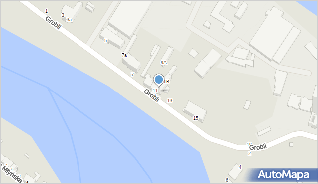 Brzeg, Grobli, 11A, mapa Brzeg