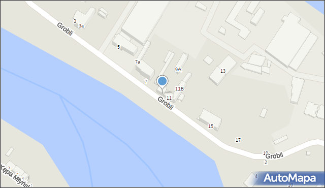 Brzeg, Grobli, 9, mapa Brzeg