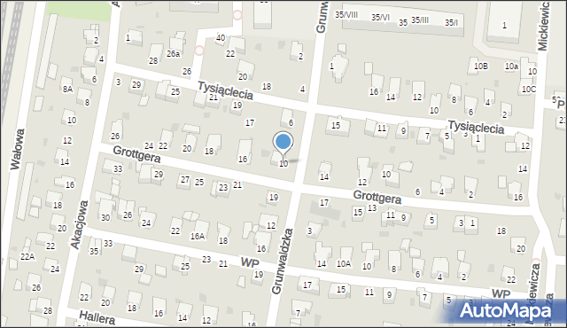 Brzeszcze, Grunwaldzka, 10, mapa Brzeszcze