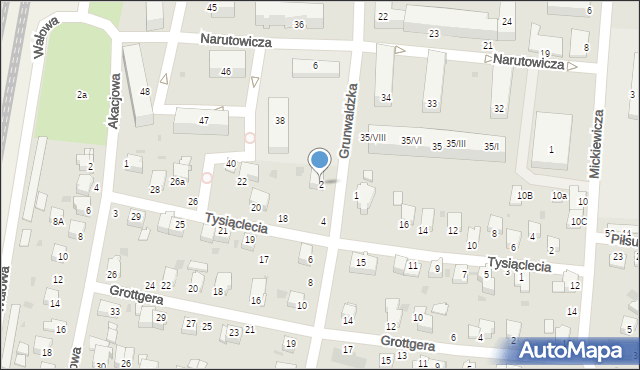 Brzeszcze, Grunwaldzka, 2, mapa Brzeszcze