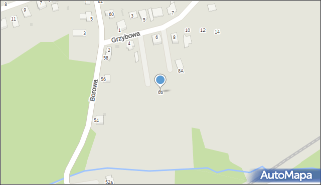 Brzeszcze, Grzybowa, 6b, mapa Brzeszcze