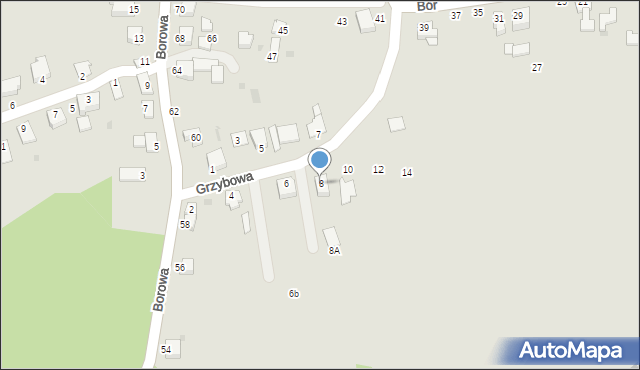 Brzeszcze, Grzybowa, 8, mapa Brzeszcze