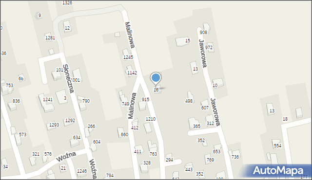 Buczkowice, Graniczna, 16, mapa Buczkowice