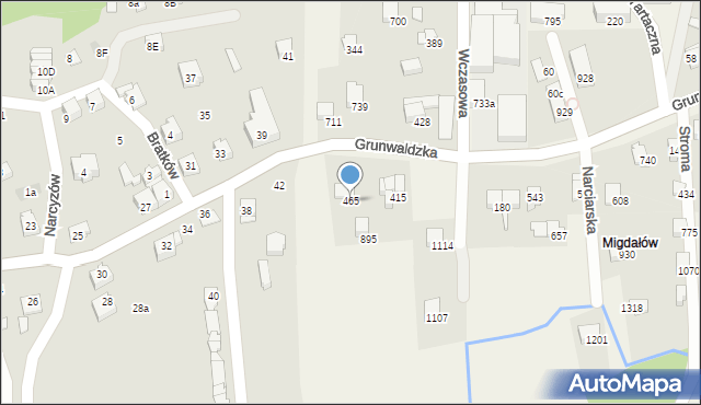 Buczkowice, Grunwaldzka, 465, mapa Buczkowice