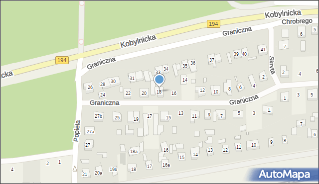 Bugaj, Graniczna, 18, mapa Bugaj