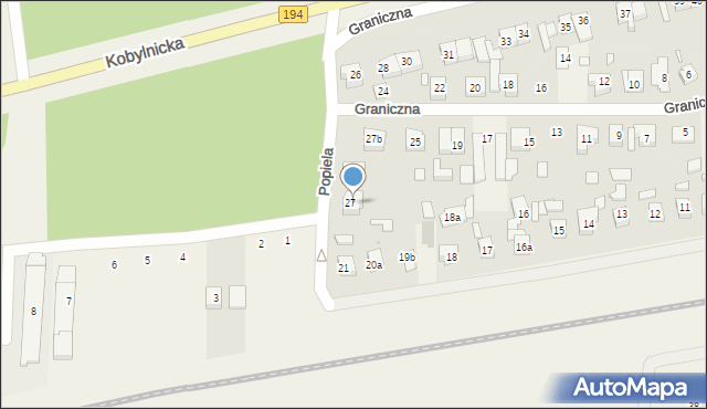 Bugaj, Graniczna, 27/1, mapa Bugaj