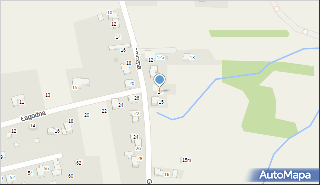 Bujaków, Graniczna, 14, mapa Bujaków