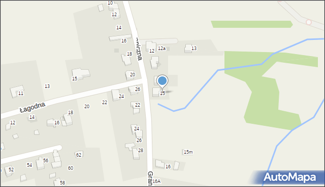 Bujaków, Graniczna, 15, mapa Bujaków