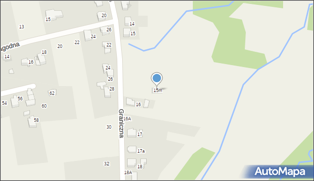 Bujaków, Graniczna, 15m, mapa Bujaków