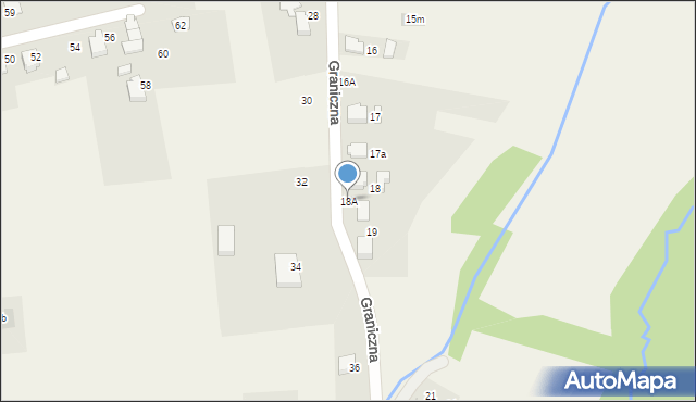 Bujaków, Graniczna, 18A, mapa Bujaków