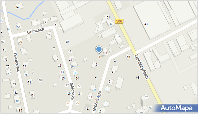Buk, Grobelnego Józefa, 3, mapa Buk