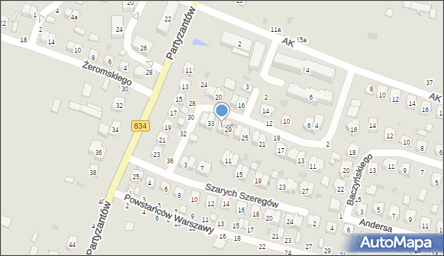 Bychawa, Grota-Roweckiego Stefana, gen., 31, mapa Bychawa