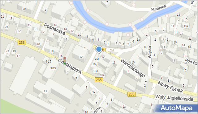 Bydgoszcz, Grudziądzka, 10k, mapa Bydgoszczy