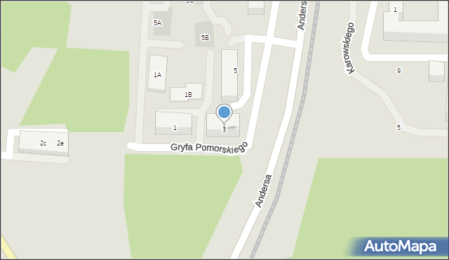 Bydgoszcz, Gryfa Pomorskiego, 3, mapa Bydgoszczy